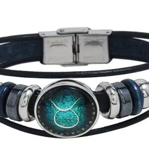 💕 $5 Bundled Taurus Zodiac Leather Bracelet